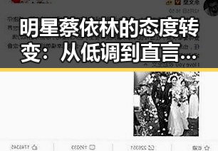 明星蔡依林的态度转变：从低调到直言，粉丝们的热议焦点